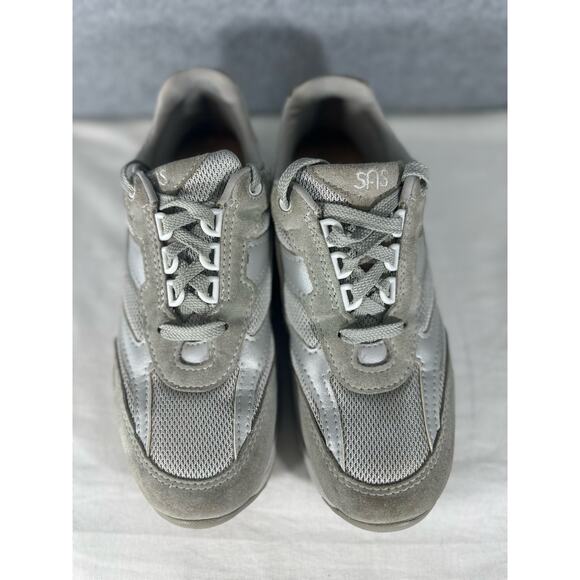 SAS Women’s sz 7 Grey Journey Mesh Lace Up Sneakers Comfort Diabetic Medicare - Picture 2 of 11